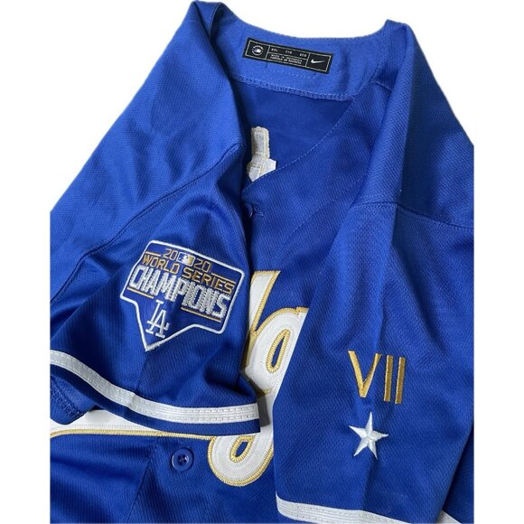 Julio Urias Los Angeles Dodgers 2020 World Series Jersey Blue Mens Nike XXL - Picture 4 of 8